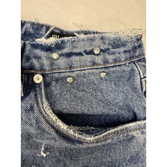 Grunge Y2K Blank NYC VTG High Rise Shorts Sz 28 The Barrow Denim Distressed 27 - Picture 6 of 9